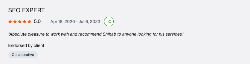 Client feedback